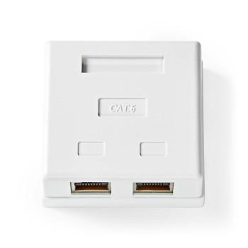 Netværksvægboks Overflademontering 2 port(er) STP CAT6 Lige Hun Guld - Nedis