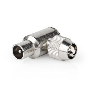 IEC (Coax) Connector 90 Vinklet Han Forkromet 75 Ohm Skrue - Nedis