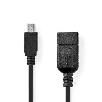 USB-adapter USB 2.0 Mini 5-Pin Han USB-A Hun 480 Mbps OTG - Nedis