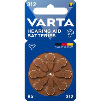 Høreapparatbatterier Type 312 8-blister - Varta