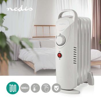 Mobil Olieradiator 500 W 5 Finner Justerbar termostat 1 - Nedis