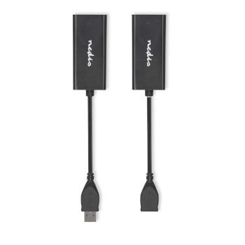USB-forlænger USB 2.0 1x USB-A Han 1x RJ45 Hun 1x USB-A Hun - Nedis