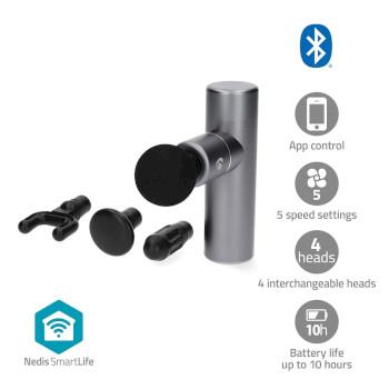 SmartLife Sportmassagepistol Batteridrevet N/A Genopladelig 5 Massage - Nedis