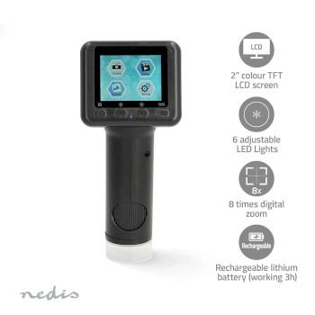 Mikroskopkamera Maksimal batteritid: 5 timer Indbygget mikrofon - Nedis