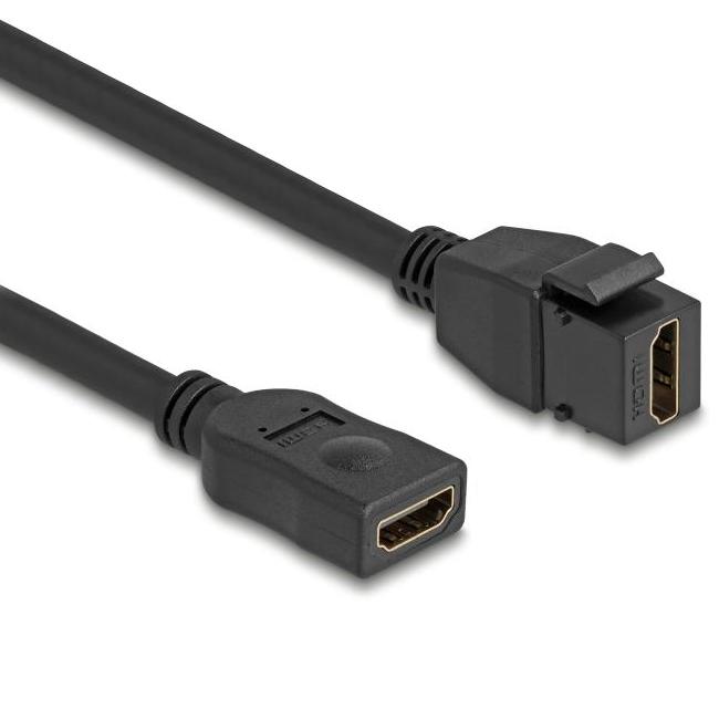 Delock Keystone Modul Kabel HDMI Stik til Stik 8K 60 Hz 20 cm sort