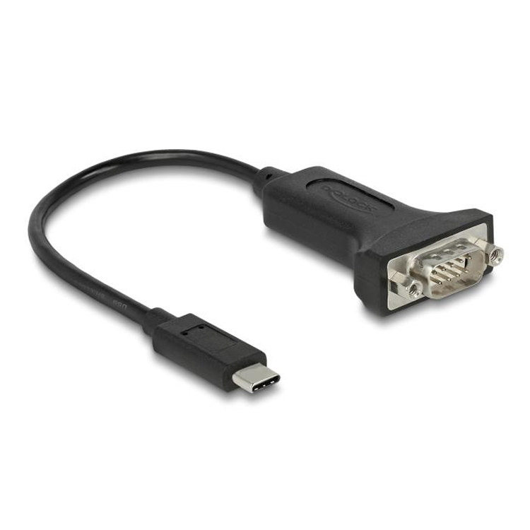 Delock Adapter USB Type-C™ til 1 x seriell RS-232 D-Sub 9-pins stik med
