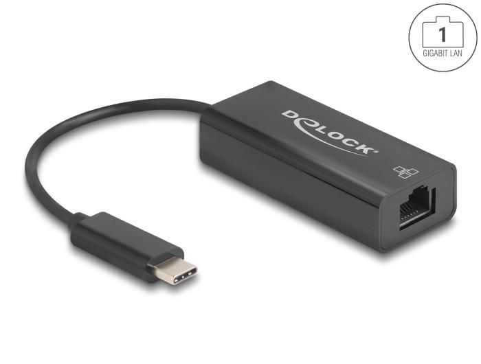 Delock USB 2.0 Type-C™ Adapter til 10/100 Mbps LAN