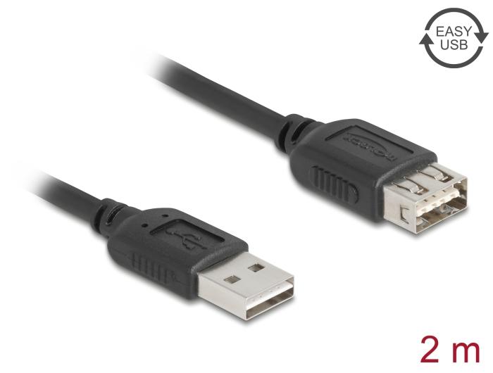 Delock USB 2.0 Forlængerkabel EASY USB Type-A Stik til EASY USB Type-