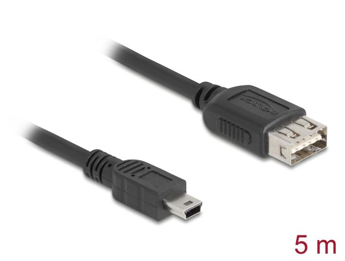 Delock USB 2.0 Kabel USB Mini-B stik til EASY USB Type-A stik 5 m