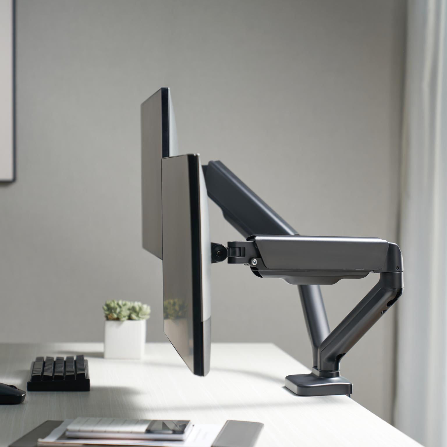 Monitorbeslag - 2 skærme - Allteq - Monitorarm
