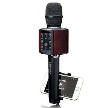 Bluetooth® karaoke-mikrofon med højttaler & belysning Sort - Lenco