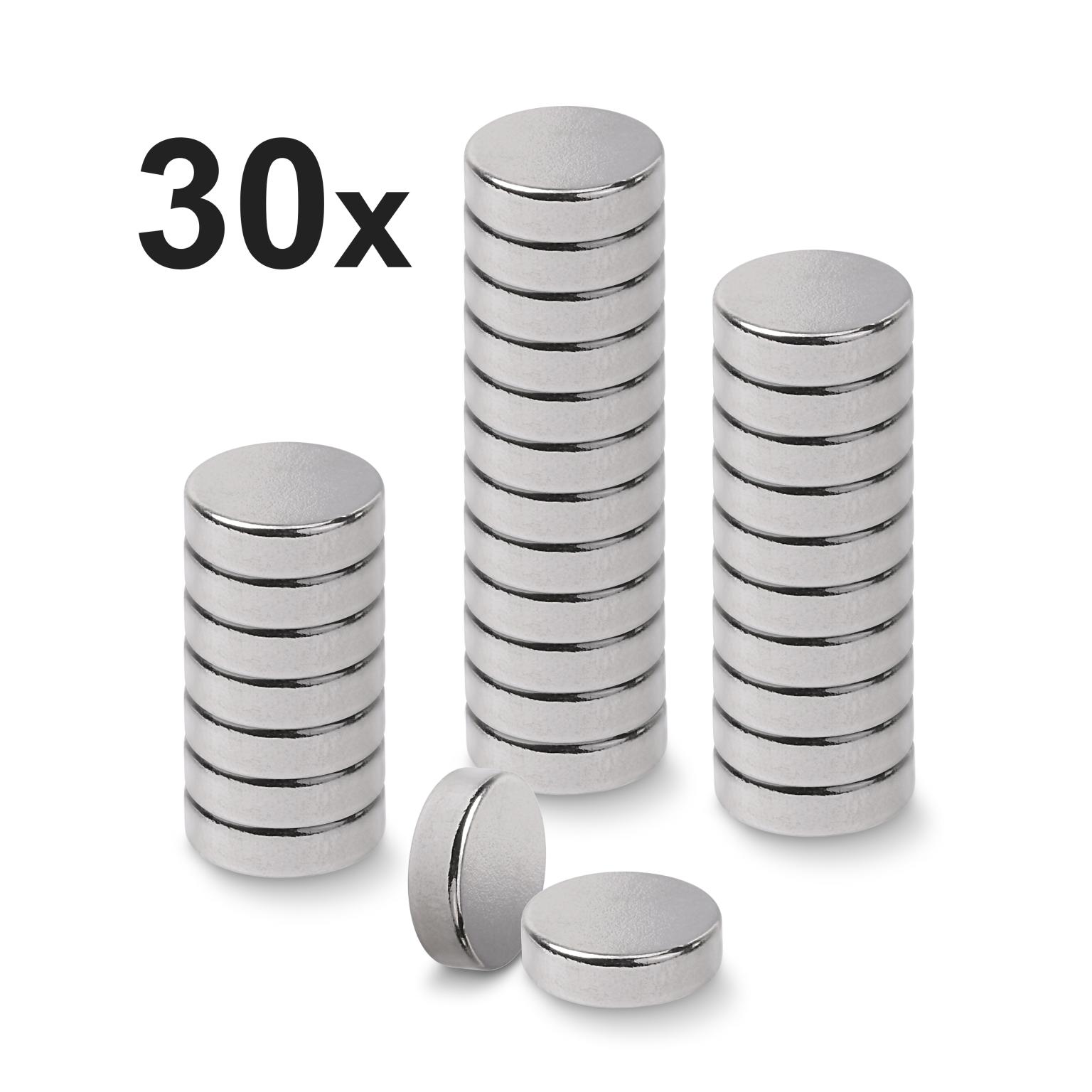 Sintron Magnetics N35 Neodymium-magnet sæt 30 stk. 10 x 3 mm