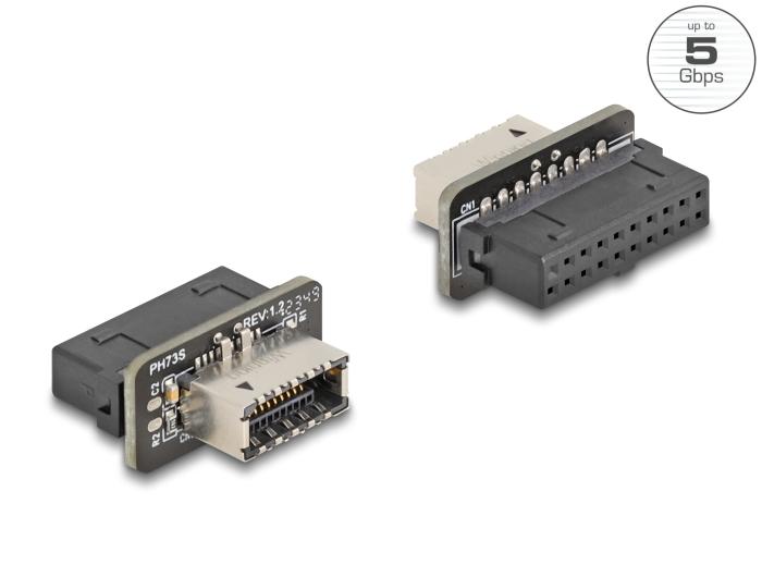 Delock USB 5 Gbps Adapter Stiftliste til intern Type-E Key A stik