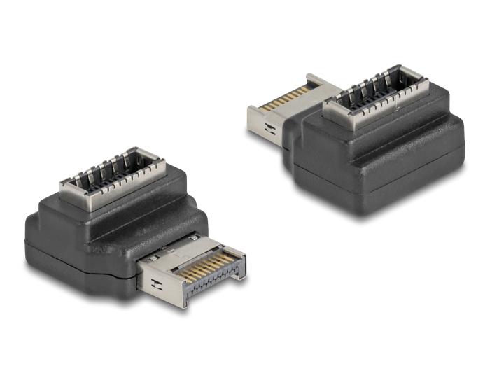 Delock Adapter USB 10 Gbps Type-E Key A Stik til Stikkontakt vinklet
