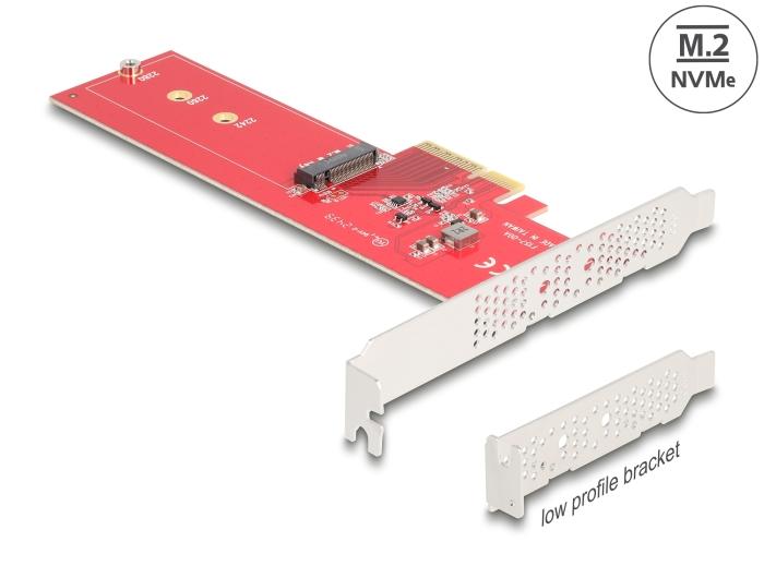 Delock PCI Express 5.0 x4 kort til 1 x intern NVMe M.2 Key M - Low Profile