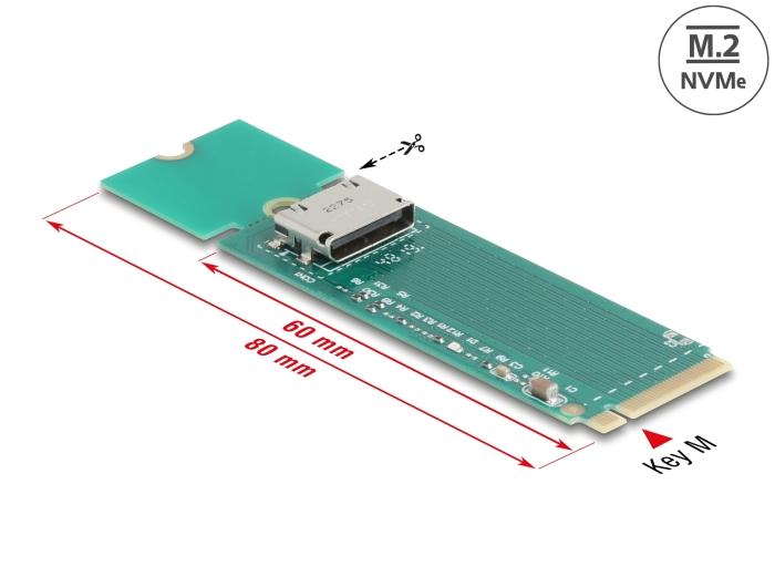 M.2 Key M til OCuLink SFF-8612 konverter