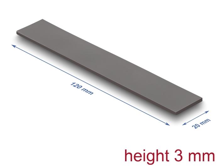 Delock Varmeledepude 120 x 20 x 3 mm til M.2 moduler 3,0 W/mK