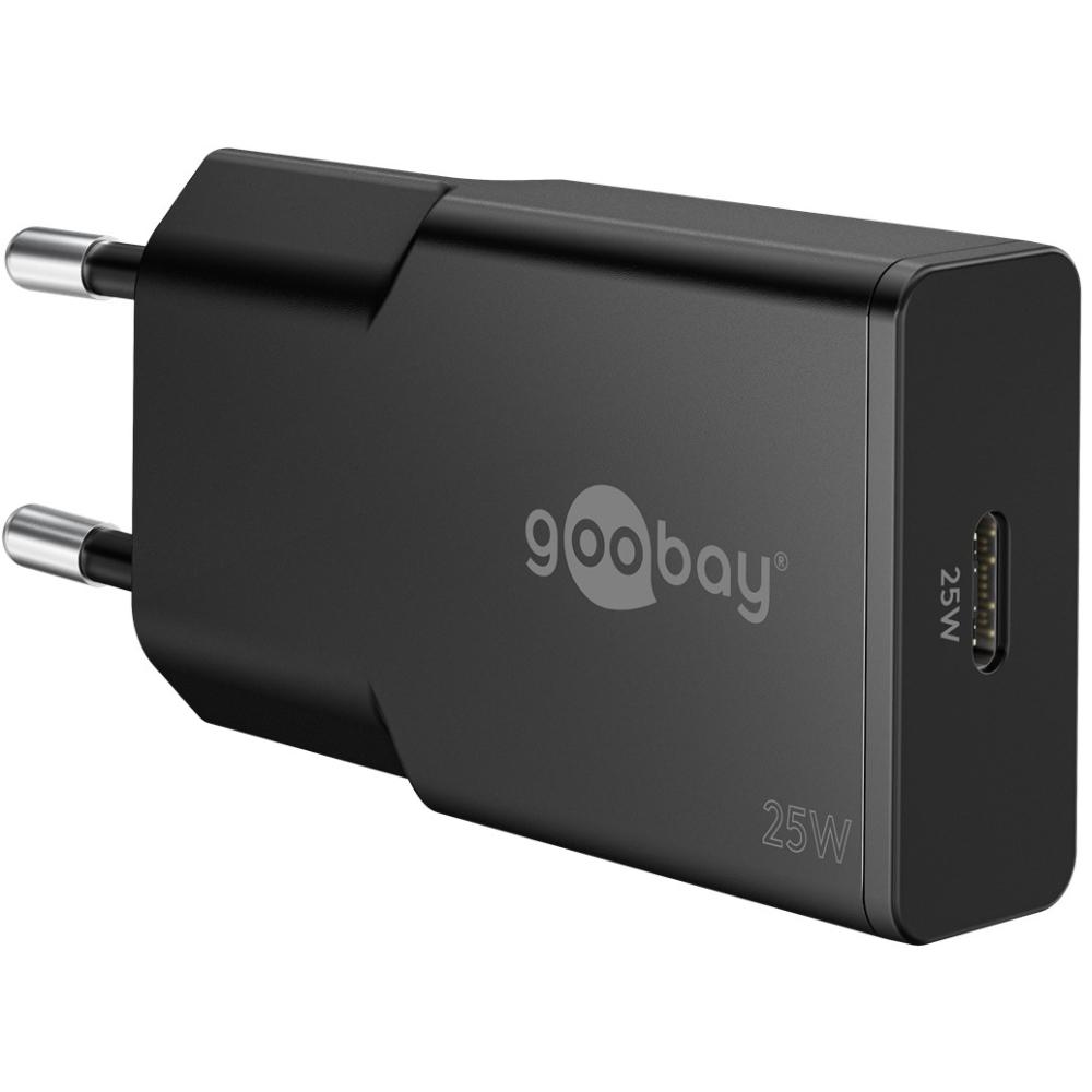 USB-C™ PD GaN hurtiglader Slim (25 W) sort