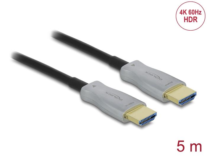 Delock Aktiv Optisk HDMI-kabel 4K 60 Hz 5 m