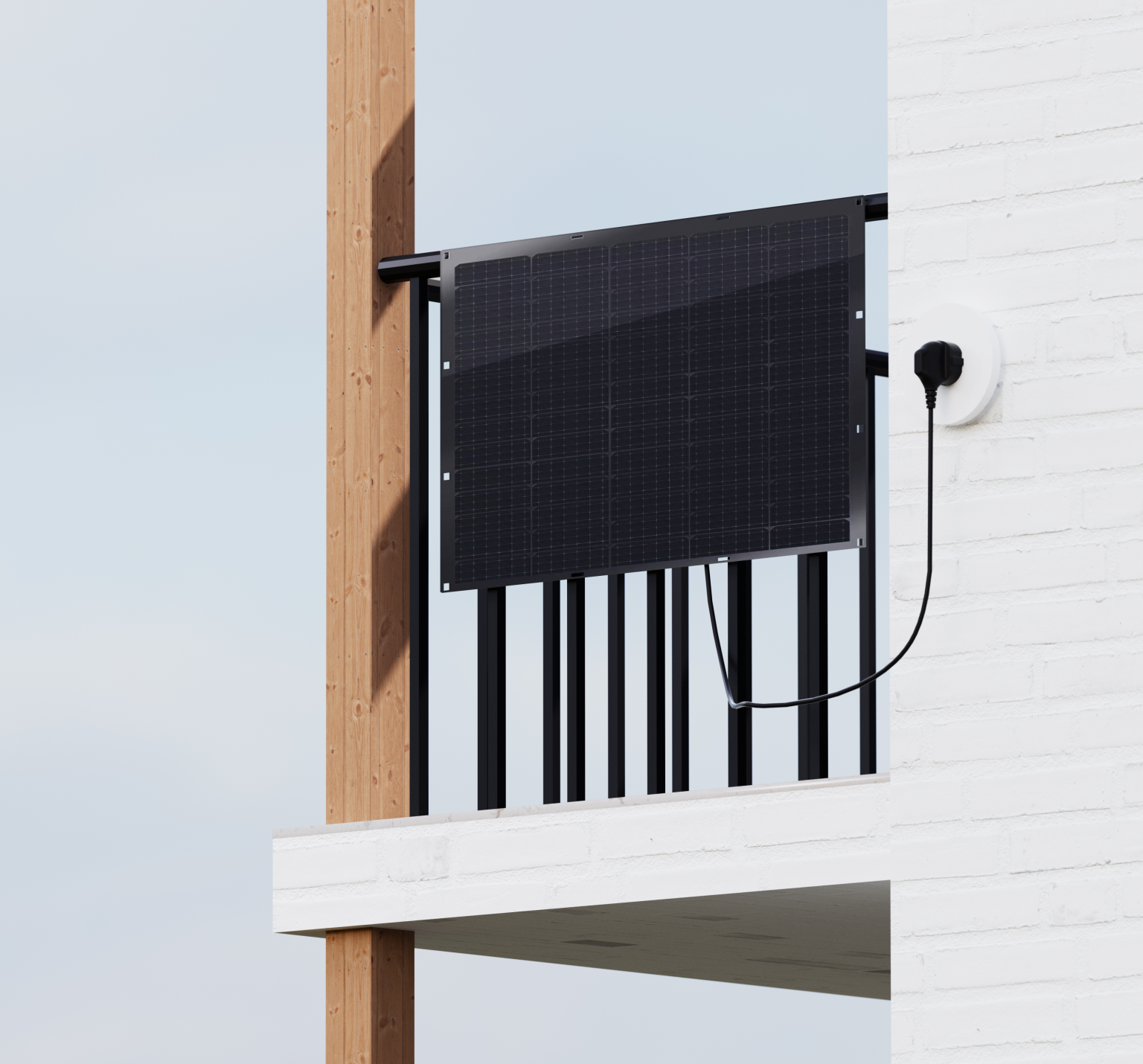Vertikal gør-det-selv-solpanel sæt ''Balkon'', 400 W