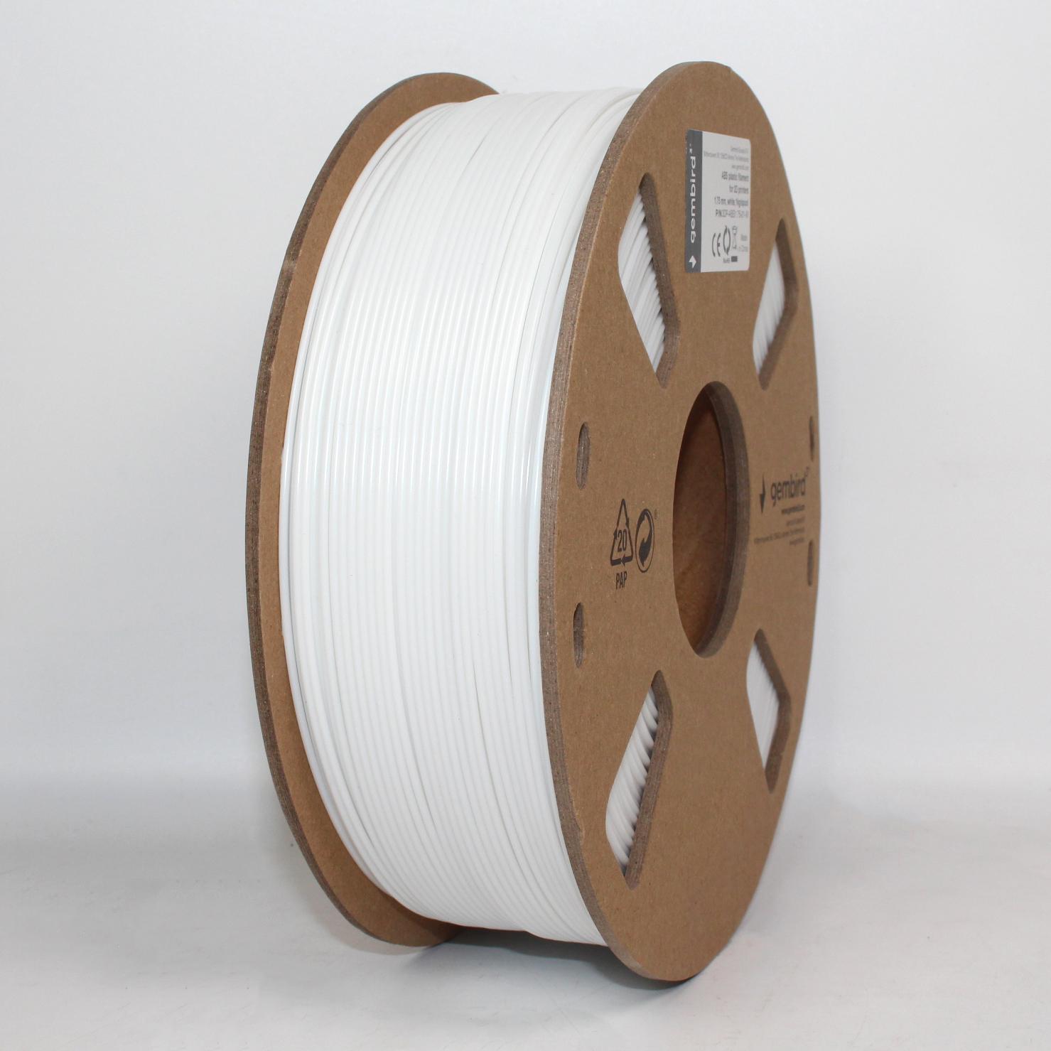High Speed ABS Filament, Hvid, 1.75 mm, 1 kg