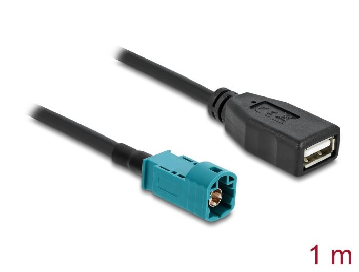 Delock Kabel HSD Z-stik til USB 2.0 Type-A hun 1 m