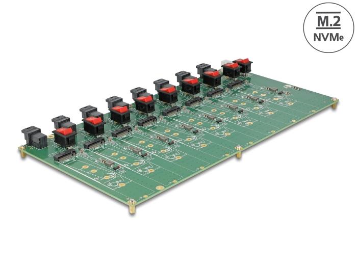 Delock M.2 Testboard til 8 x M.2 NVMe Key M SSD med SFF-8643 tilslutning