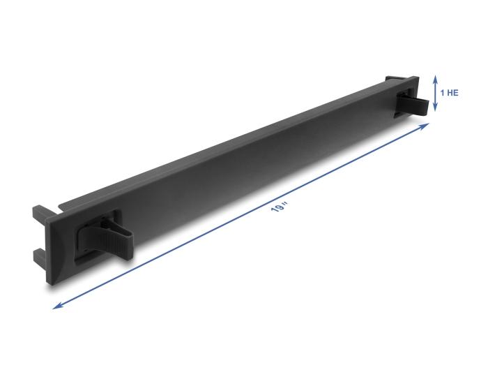 Delock 19″ 1 HE Blindpanel ABS plast med klikfunktion (Snap-In)