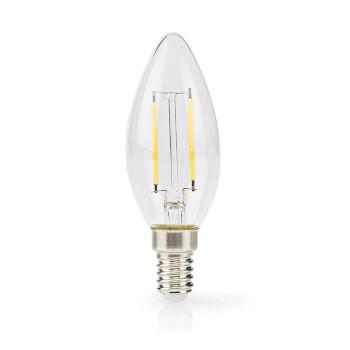 LED-Filamentpære E14 Lys 2,2 W 470 lm 2700 K Varmt Hvidt - Nedis