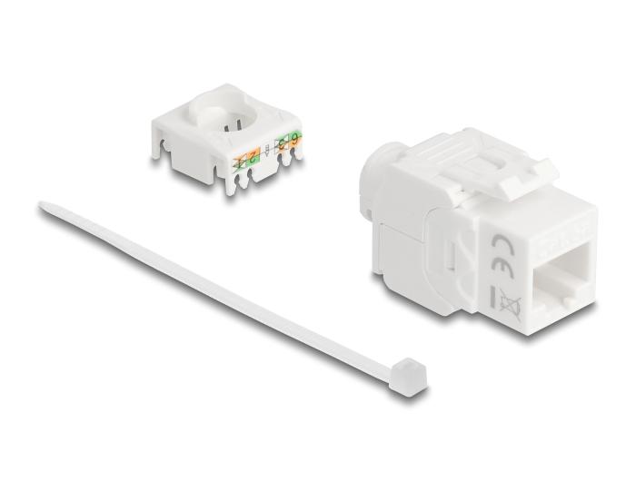 Delock Keystone Modul RJ45 Hun til LSA Cat.6A UTP 180 værktøjsfrit
