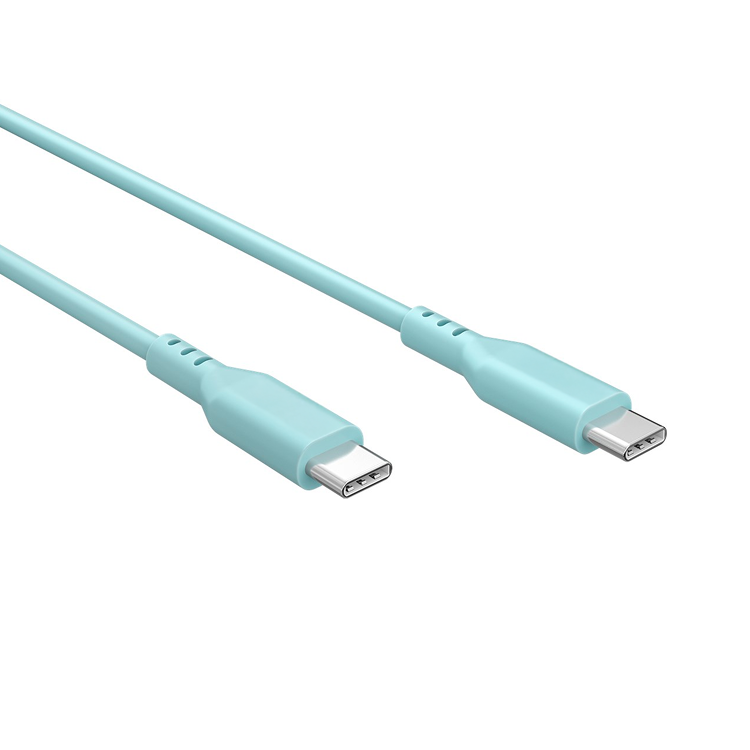 USB-C™ silikonekabel, 1,5 m, turkis