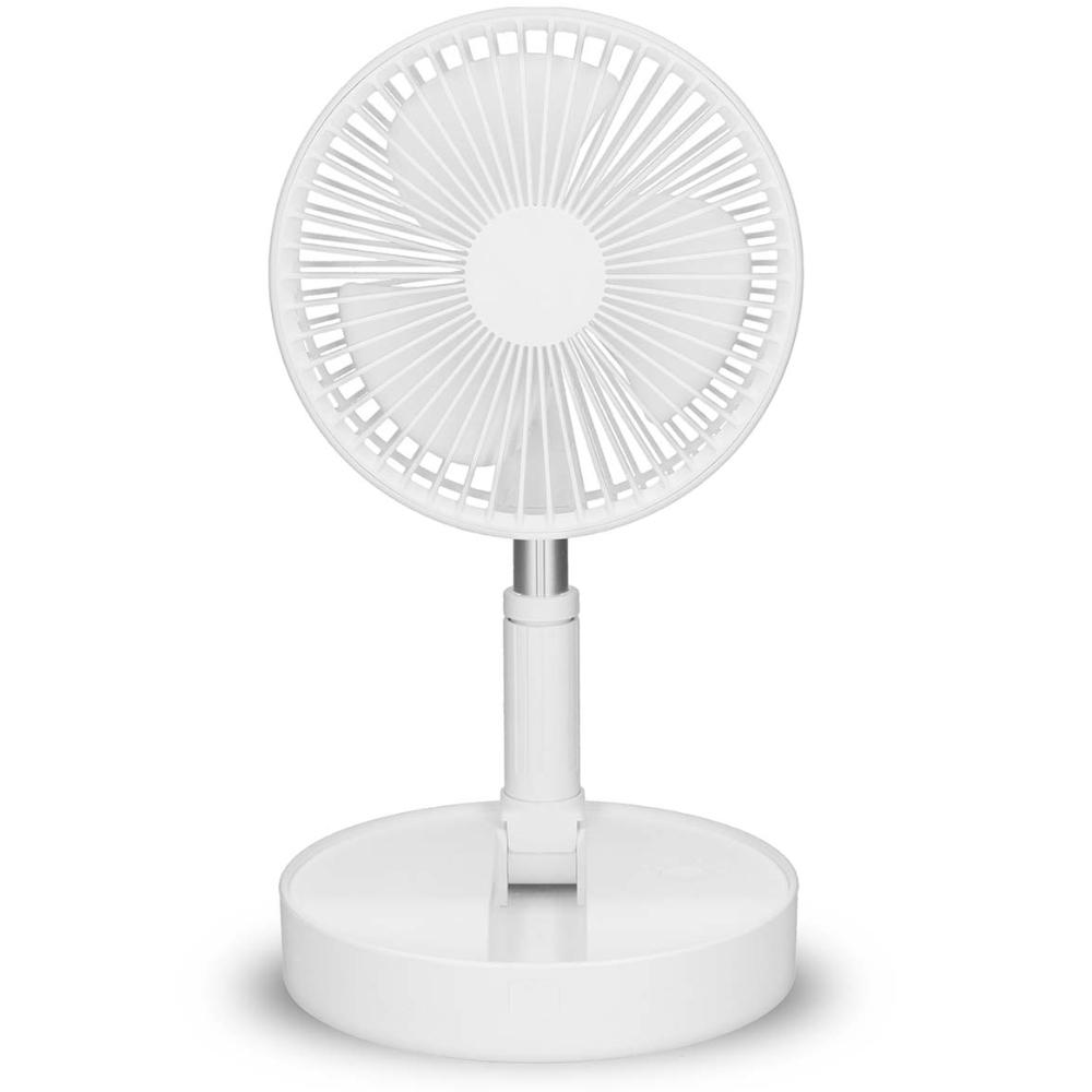 Bærbar fleksibel bord- og gulvventilator på 20 cm med Li-ion batteri - Trebs