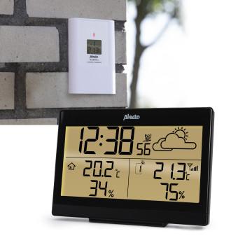 Vejrstation med trådløs sensor Sort - Alecto