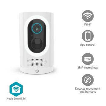 SmartLife Kamera til Udendørs Wi-Fi Spotlight 3MP Full HD 1296p - Nedis