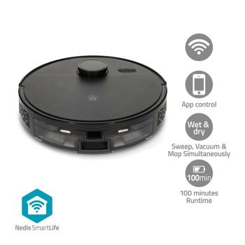 SmartLife Robotstøvsuger Laser navigation Wi-Fi Kapacitet - Nedis