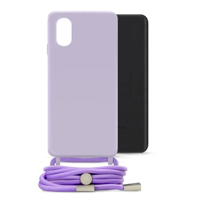 Mobilize Lanyard Gelly Case for Samsung Galaxy A03 Pastel Purple - Mobilize
