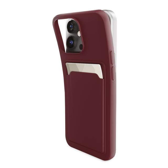 Mobilize Rubber Gelly Card Case Samsung Galaxy A35 5G Matt Bordeaux - Mobilize