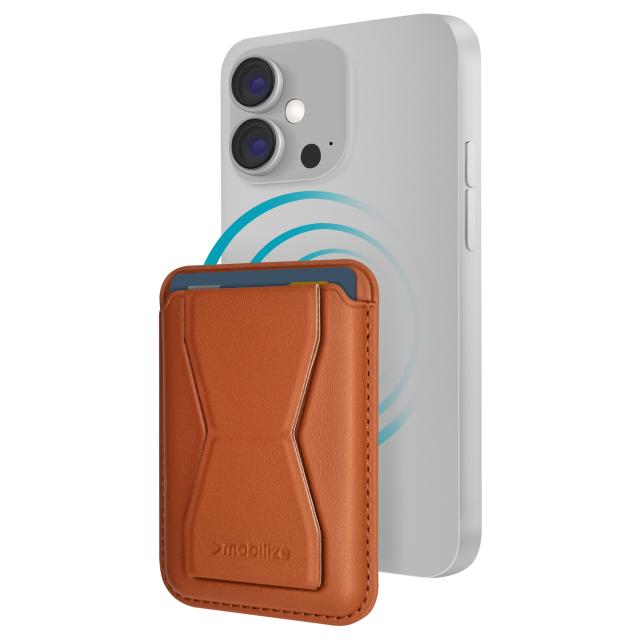 Mobilize Magsafe Compatible Magnet Card Holder Brown - Mobilize