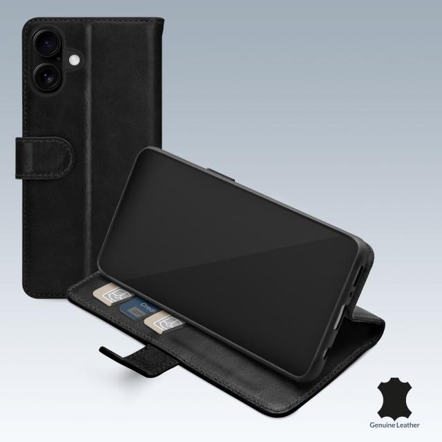Mobilize Leather Wallet Apple iPhone 16 Black - Mobilize