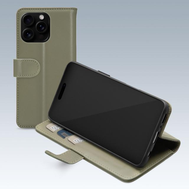 Mobilize Premium Gelly Wallet Book Case Apple iPhone 16 Pro Green - Mobilize