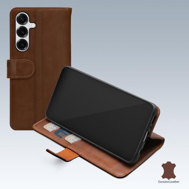 Mobilize Leather Wallet Samsung Galaxy S25+ 5G Brown - Mobilize