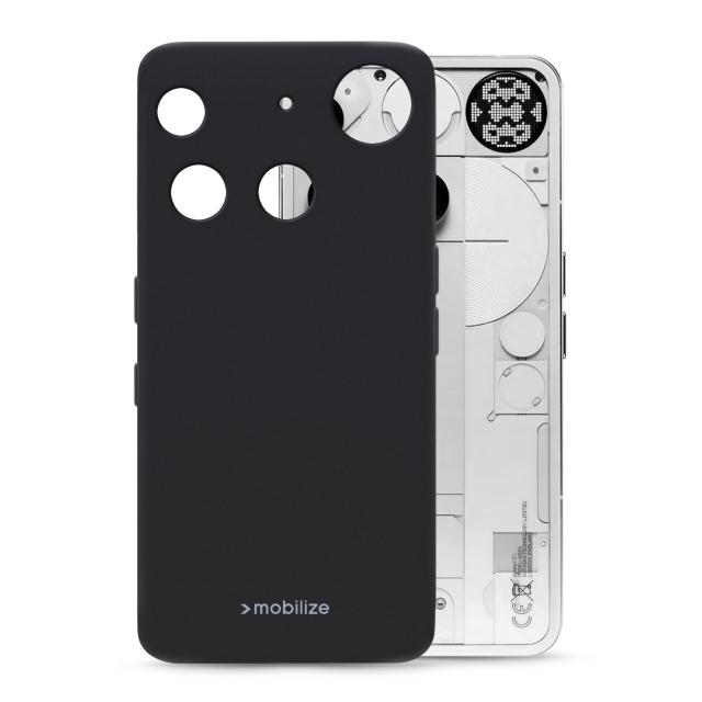 Mobilize Rubber Gelly Case Nothing Phone (3) Matt Black - Mobilize