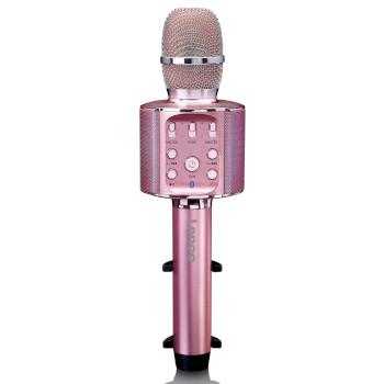 Bluetooth® karaokemikrofon med højttaler & belysning Pink - Lenco