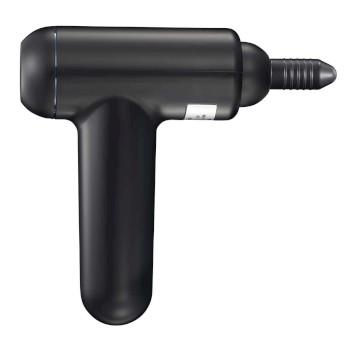 Genopladelig massagepistol med LED 4 hoveder Sort - MELISSA