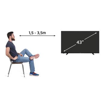 43 4K Android Smart TV Sort - Lenco