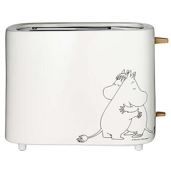 Keramisk brødrister, 2 skiver, 875W, hvid - MOOMIN