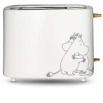 Keramisk brødrister, 2 skiver, 875W, hvid - MOOMIN