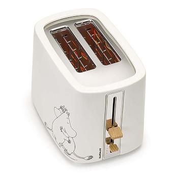 Keramisk brødrister, 2 skiver, 875W, hvid - MOOMIN