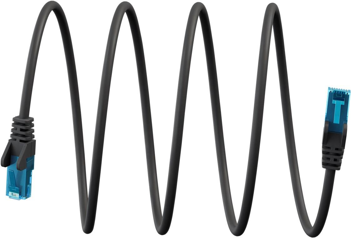 CAT 6A netværkskabel, U/UTP, sort