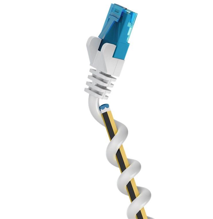 Ultrafleksibel CAT 6A netværkskabel, U/UTP, hvid - Goobay